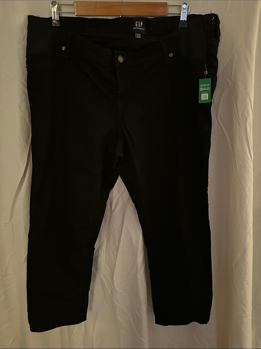 GAP Women's Black Ankle Jeans - Straight Crop MATERNITY